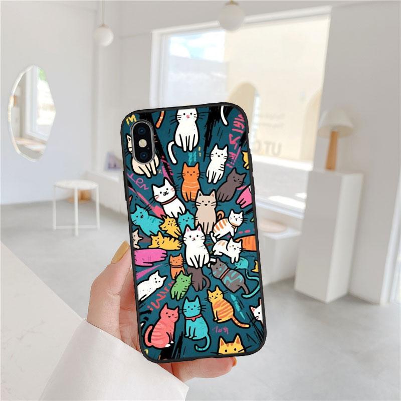 LO23 Чехол-бампер Мягкий Кот Котёнок Мяу для Samsung Galaxy S20 S21 S22 Ultra FE + Plus A21S A22 A24 A25 A26 A30 A30S A31