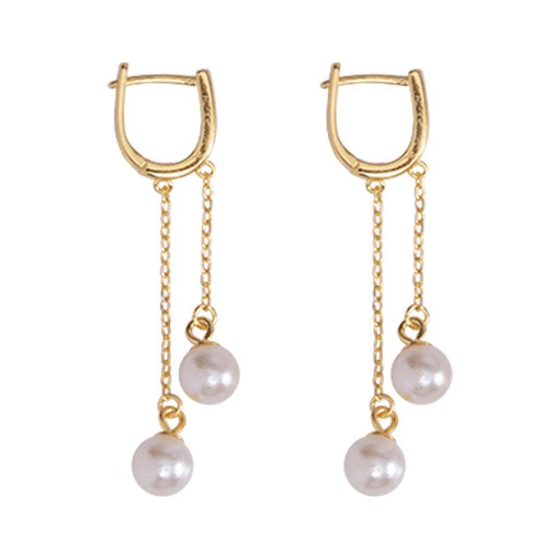 Серьги-кисточки Banyan Tree S925 Silver Pearl - элегантный французский модный тренд