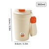 WORTHBUY Plastic Mug Portable Coffee Mug Leak-proof Water Mug With Rope Multipurpose Heat-resisting Milk Mug Cute Tea Mug 360ML