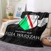 1PC Legia Warszawa Patterned Flannel Blanket Suitable For All Seasons for Home Decor Warmth and Comfort Gifts Holiday Present