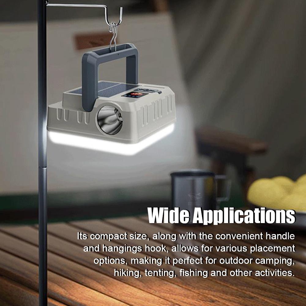 Портативный солнечный фонарь для кемпинга, многофункциональный фонарь для кемпинга, водонепроницаемый фонарик, поддержка 5 светильников
