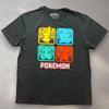 Pokemon Graphic Tee XL Pikachu Charmander Bulbasaur Squirtle Black Shirt