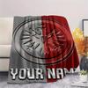 1PC Custom Name Eintracht Frankfurt Patterned Flannel Blanket Suitable For All Seasons for Home Decor Warmth and Comfort Gifts Holiday Present