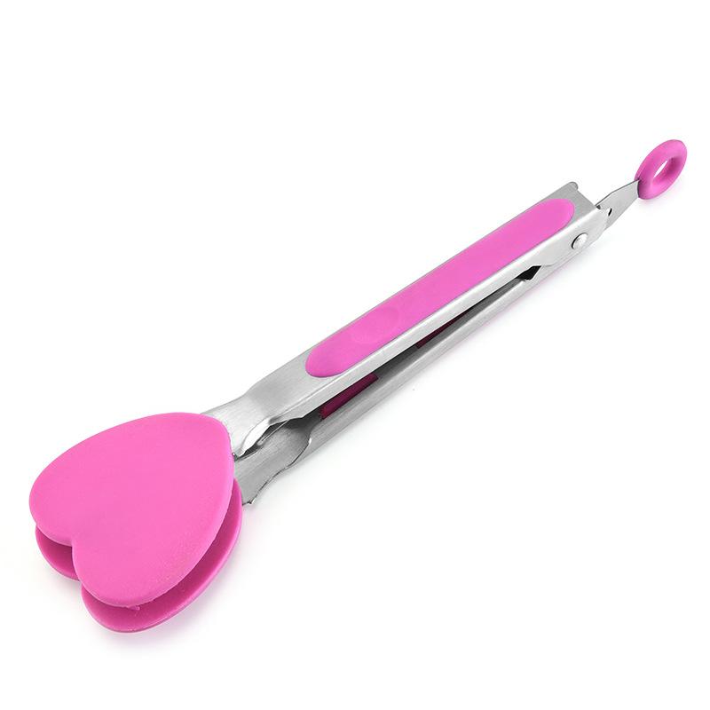 Food Tongs Stainless Steel Tongs Silicone Non-stick Cooking Clips Non-Slip Cooking Clip Clamp BBQ Salad Tools Grill  Accessories