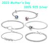День матери Новый 100% 925 Серебряный Оригинальный Бесконечный Узел Змея Блестящий Теннисный Браслет Для Украшения Сделай Сам