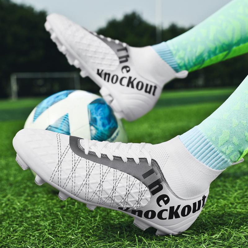 31-48 унисекс футбольные бутсы с длинными ногтями мужские/женские высокоэластичные носки тренировочные художественные детские футбольные бутсы Grassland