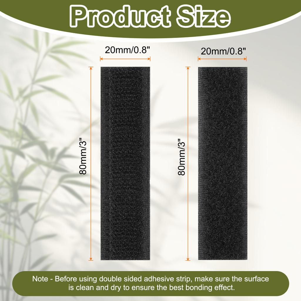 Прочная самоклеящаяся лента-липучка прямоугольная нейлоновая наклейка клейкая лента для дома офиса автомобиля DIY рукоделия черная
