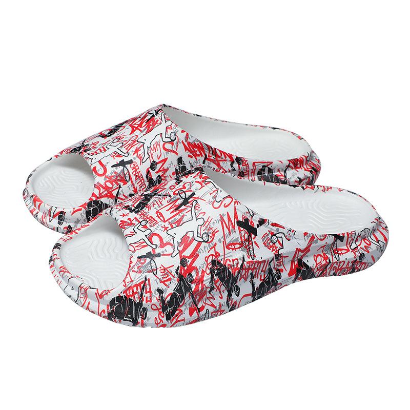 Шлепанцы мальчики летняя одежда мальчики уличная мода толстая подошва нескользящие спортивные крутые шлепанцы