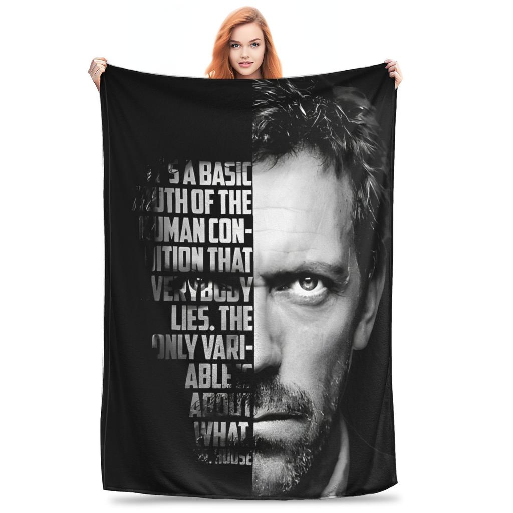 House MD TV Show Wool Blankets Awesome Throw Blankets for Home 150*125cm Quilt