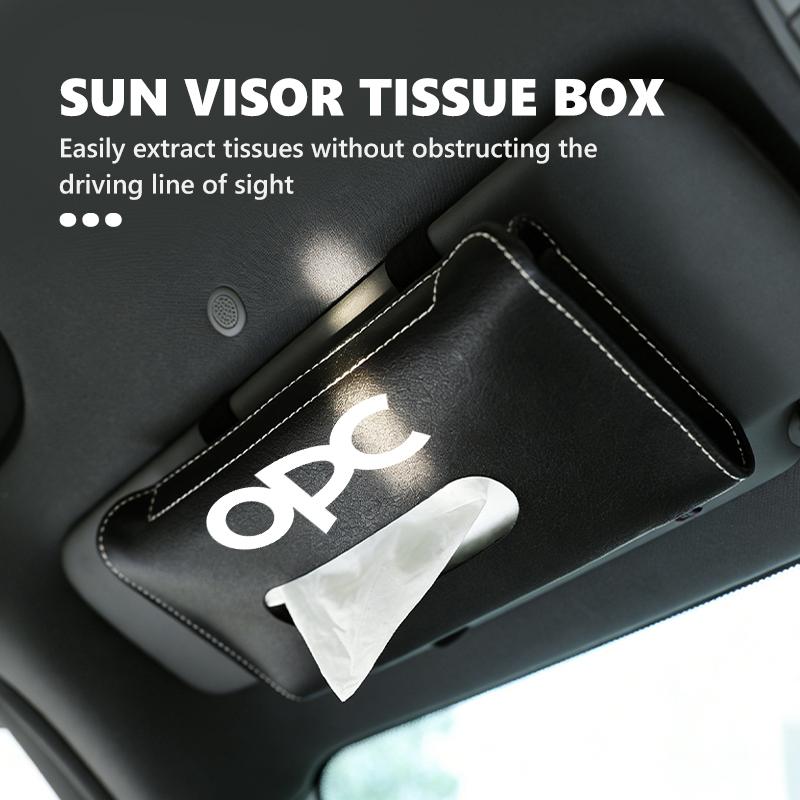 Car Tissue Box Seat Back Sunshade Hanging Tissue-Bag Buckle Strap For Opel Insignia Corsa Zafira Mokka Grandland MOVANO Ampera KC5