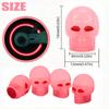 4Pcs Skull Fluorescent Car Tire Valve Caps,Auto Motorcycle Bicycle Night Glowing Wheel Nozzle Plug Covers,Decor Tire Accessories Stem Caps1