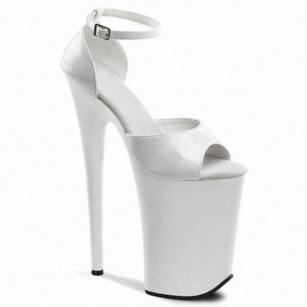 Сексуальные женские непромокаемые туфли на очень высоком каблуке-шпильке на толстой подошве, туфли на платформе для танцев на пилоне, сандалии с открытым носком, свадебные туфли