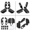 1.25" Highway Footpegs Short Angled Adjustable 1-1/4" Engine Guard Pegs w/Mounts For Harley Honda Kawasaki Suzuki Yamaha
