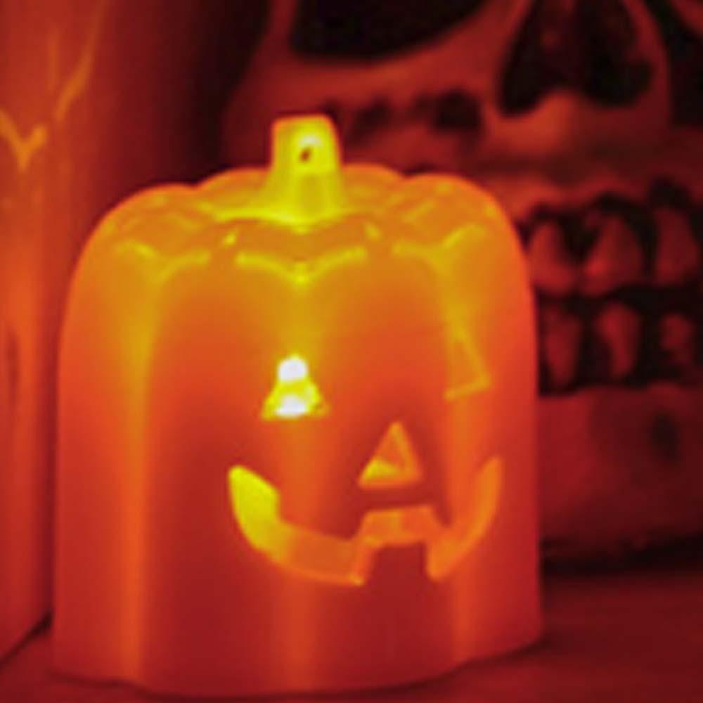 Button Batteries Halloween Jack-O-Lantern Plastic LED Night Light Pumpkin Lantern Men