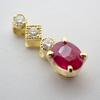 [New] K18 Ruby/Diamond OV Pendant Top [f1-4]