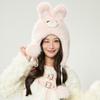 Cute Panda Plush Hat Female 2024 Winter New Versatile Face Small Cold Proof Thickened Warm Ear Protection Lei Feng Hat