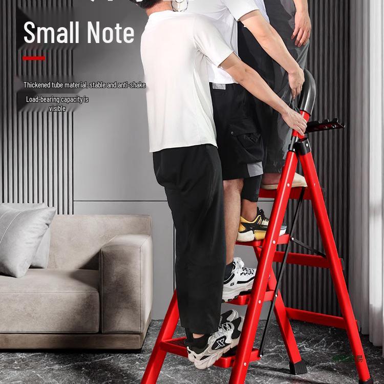 Compact Folding Multi-Functional Telescopic 4-Step A-Frame Ladder
