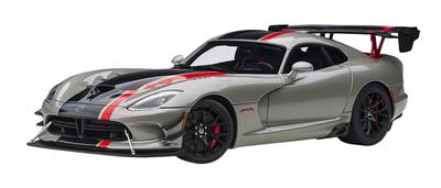 Dodge AUTOart Dodge Viper ACR Metallic Stripe Готовый продукт 71733 1/18 Серебристый/Черный