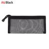 Stationery Makeup Handbags Transparent Grid Zipper Pencil Case Mesh Pen Bag Cosmetic Storage