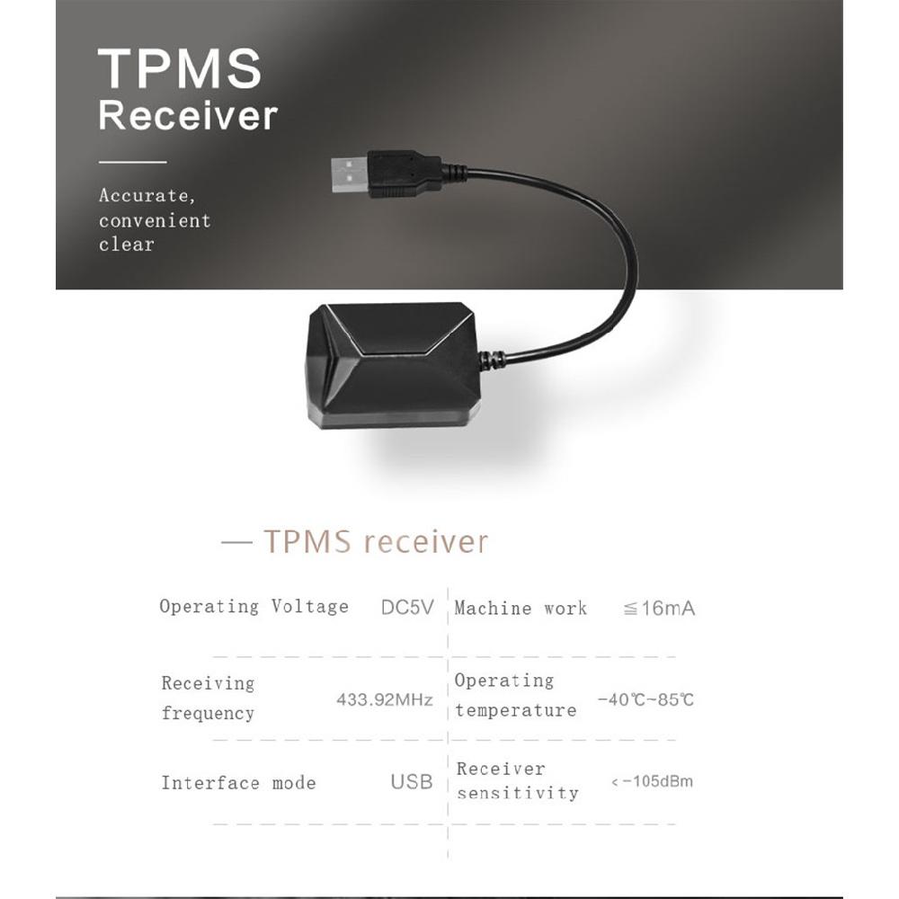 Автомобильная система контроля давления в шинах TPMS с USB и 4 внешними датчиками для Android автомобильного DVD