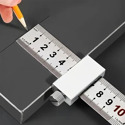 1 шт. Точный угольник из углеродистой стали для деревообработки - Простой в использовании позиционер и разметочный циркуль из алюминиевого сплава для точного измерения