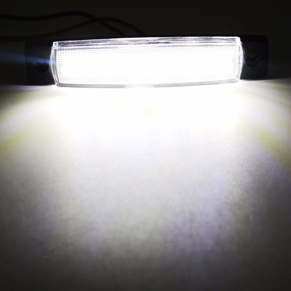 10 шт. 6 светодиодных габаритов для автомобиля, грузовика, автобуса, грузового автомобиля, прицепа, боковые габаритные огни, индикаторные лампы, 12 В, красные, белые, синие, янтарные