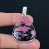 Natural Rhodonite Gemstone Pendant, 925 Sterling Silver, Pendant Jewelry, Handmade Silver Pendant Jewelry for Gift, Easter Gift