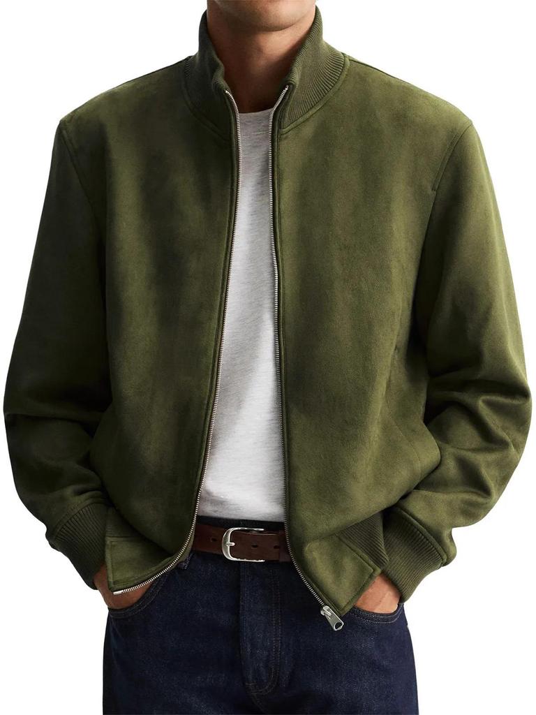 Мужская модная весенняя куртка в стиле business casual - Не мнется, с длинным рукавом, воротник-стойка, худи на молнии