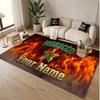 Personalized Crystal Velvet Carpet Morocco Football Pattern Non Slip Floor Rug