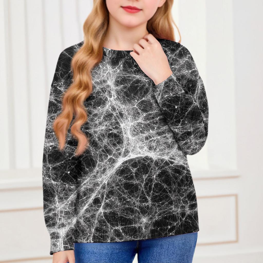 Толстовки на Хэллоуин для детей, мальчиков и девочек, вязаный свитер, милая рубашка, осенние пуловеры с круглым вырезом