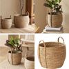 Straw Plant Basket Indoor Woven Plant Pots for Planter Flower Pots Plant Pots Decoration Laundry Basket Household