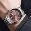 Fashion Business Steel Belt Versatile Silver Multifunctional With Calendar Mixed Scale Men'S Quartz Watch