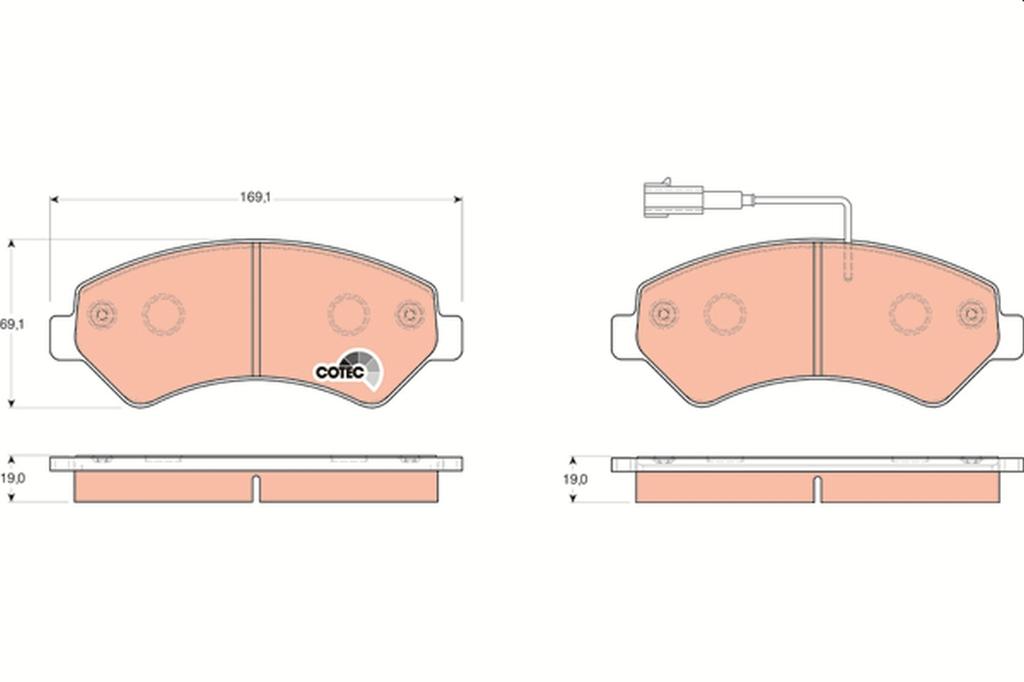 Trw Gdb1703 Trw Brake Pads Front 1-Sensor