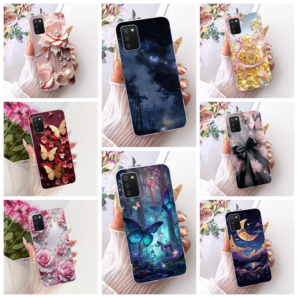 Clear Cover For Samsung A03s Case Cute Fashion Butterfly Funny Painted Casing For Samsung Galaxy A03s SM-A037F SM-A037M SM-A037G
