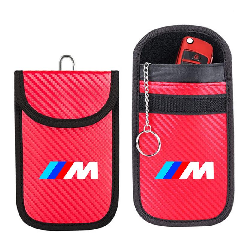 BBIS5 Car Key Case Signal Blocker Bag RFID Shielding Pocket Key Protector Anti-Theft Pouch For BMW E46 E90 E60 F30 F10 E39 E36 E87 E90