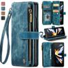 Plain Leather Mobile Phone Cover Case For Samsung Galaxy Z Fold 4 5g Fold3 Fold4 Fold 3 Card Slot Protection Funda Cases