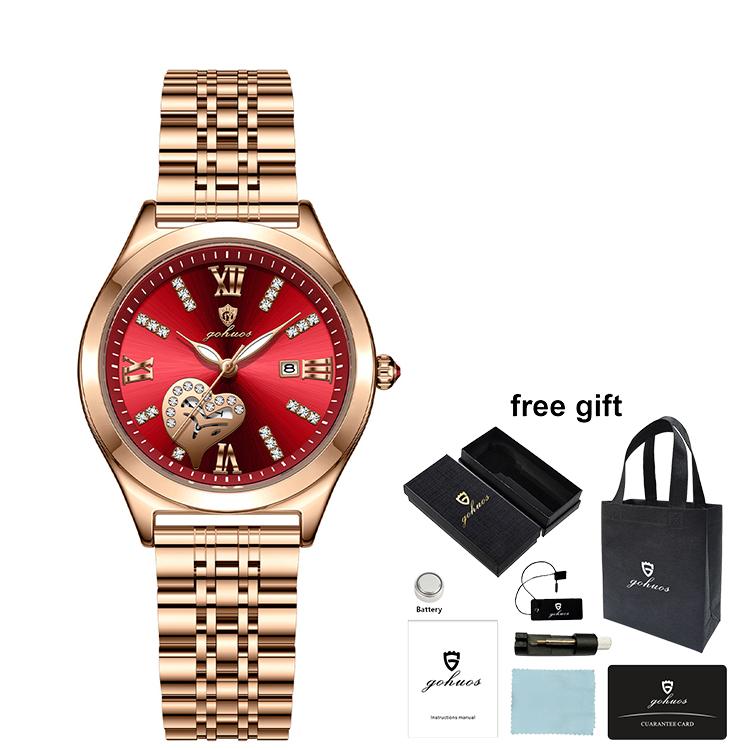 Gohuos 7816 New Trendy Fashion Luxury Women's Wristwatch Waterproof Original Quartz Style Wrist Watches for Ladies Women Girls