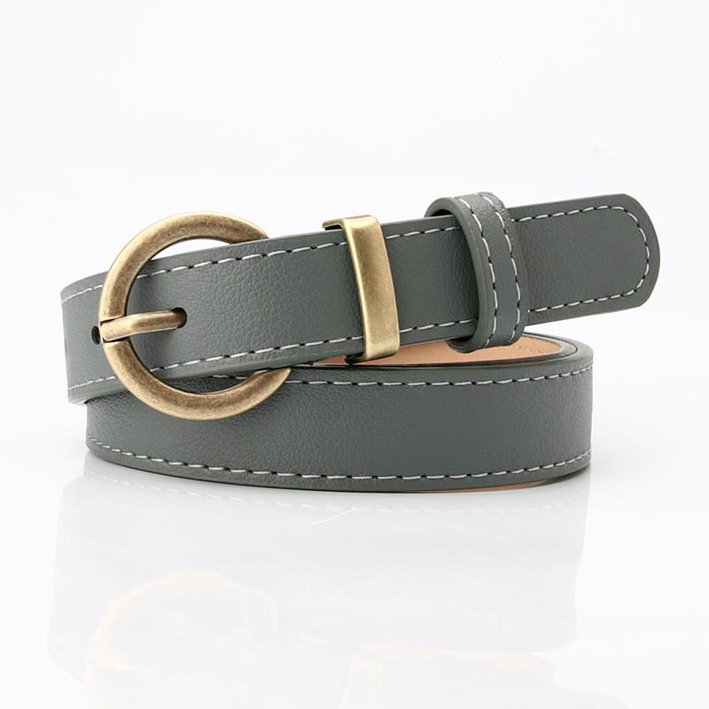 Womens Simple Pu Leather Belt With Alloy Buckle For Fashionable Office And Casual Looks