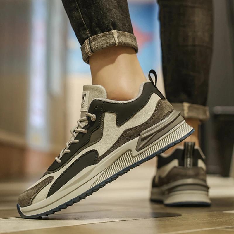 Новые ретро мужские туфли повседневные кроссовки с мягкой подошвой мужские универсальные кроссовки трендовые износостойкие вулканизированные мужские туфли теннис