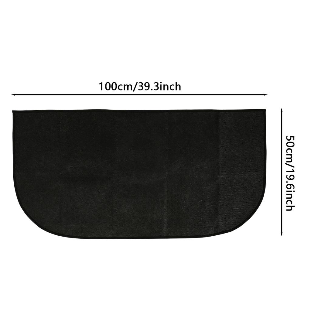 Огнеупорный коврик для камина, коврик для кострища, полукруглый огнеупорный коврик для камина, противоскользящий коврик для зоны, устойчивая подкладка для улицы, помещения, кухни