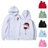 Women's Fashion Casual Loose Christmas Small Print Drawstring Hooded Top