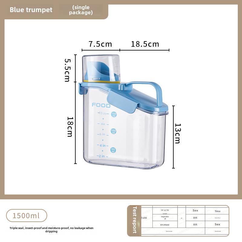 Большая прозрачная влагонепроницаемая банка для зерна с крышкой для сохранения свежести на кухне