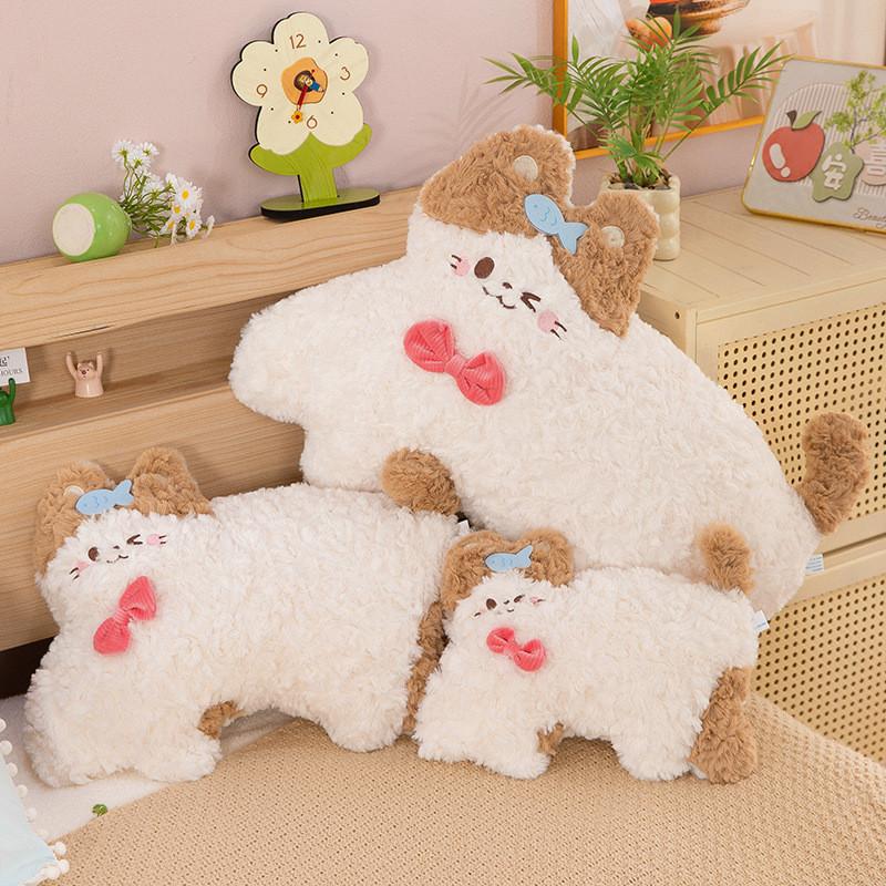 Cheerful Cat Cute Plush Toy Adorable Cartoon Girls Bedtime Pal Gift Birthday