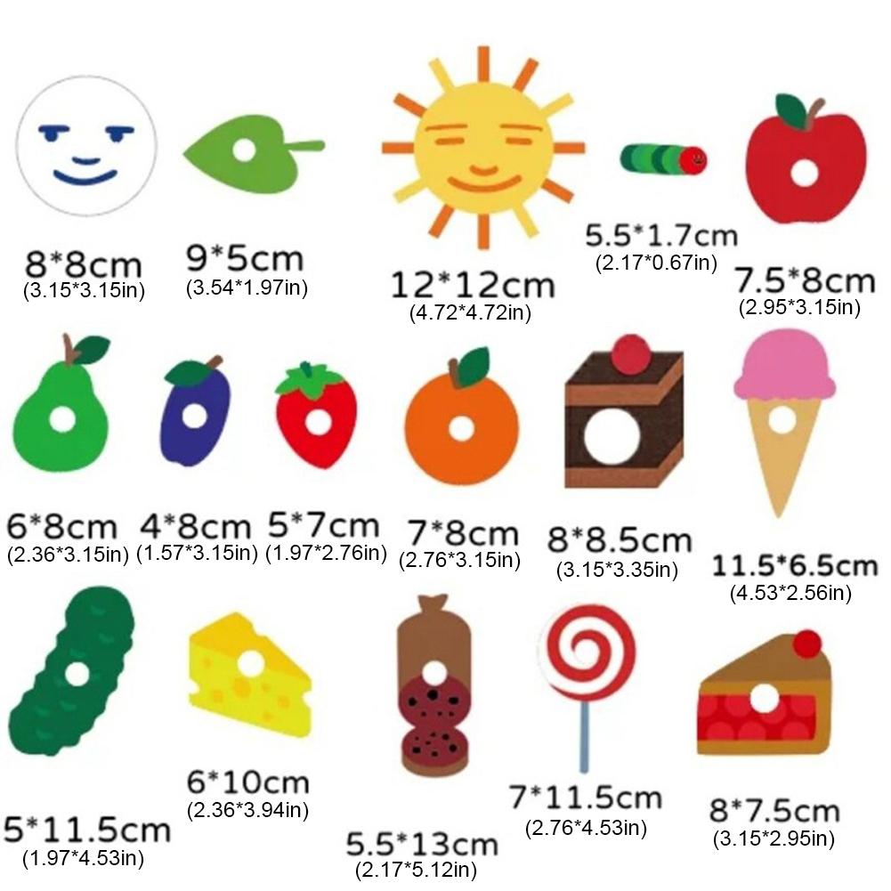 Felt Boards Stories Precut Figures Hungry Caterpillar Performance Props Interactive Teaching Soft Stuffed Animal Toy Kids Gift