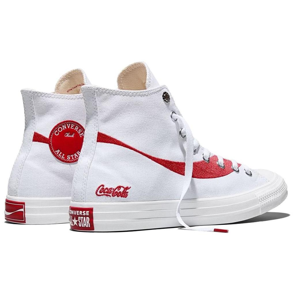 Coca Cola x Converse CHUCK TAYLOR Высокие Кеды Холщовые Унисекс Белые A18434C