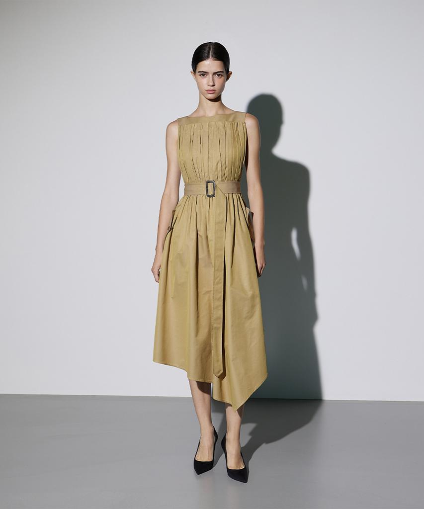 Meuameu Belt Pleated Dress