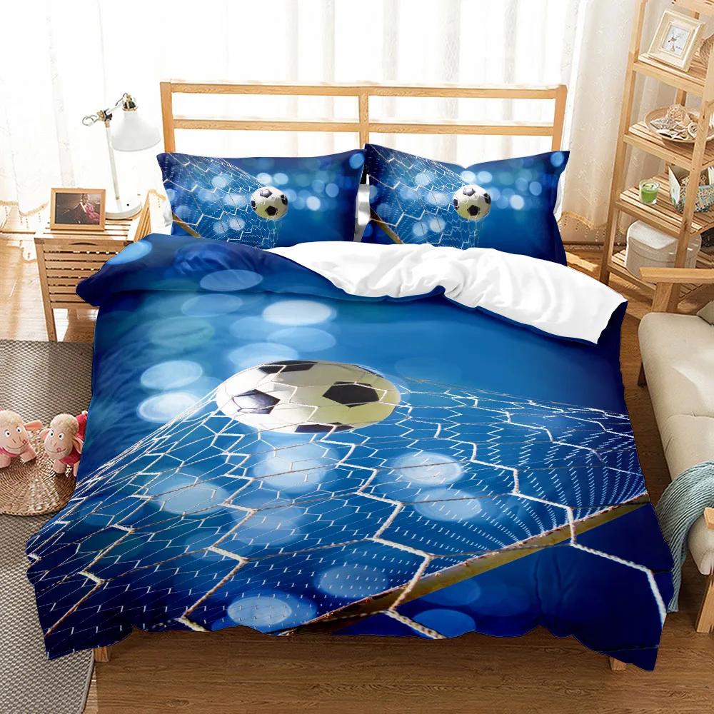 Акварельный Футбол Детский Комплект Пододеяльника Кинг Квин Дабл Фулл Твин Одинарный Размер Комплект Постельного Белья