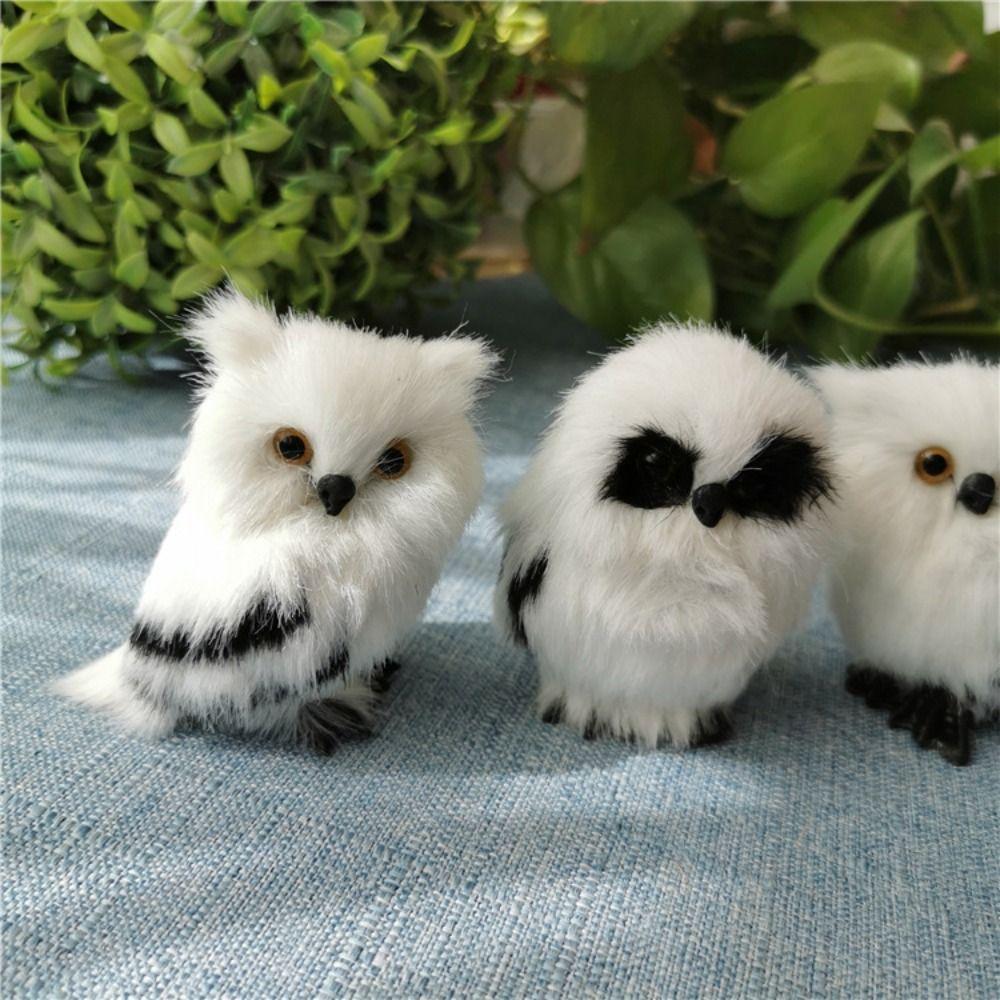 Пенопластовая имитация совы серо-белая яркая пушистая сова подарок искусственная модель совы в помещении и на открытом воздухе