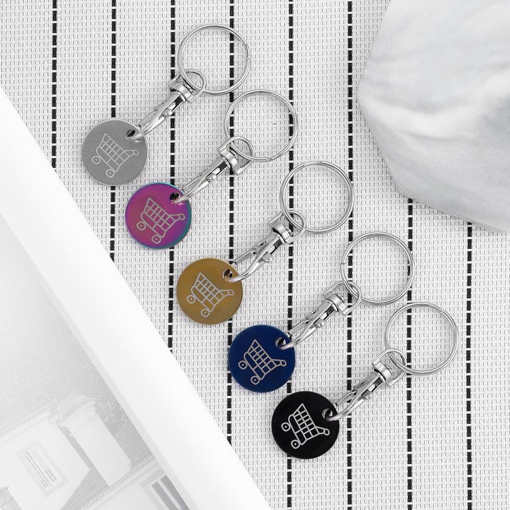 Брелок из нержавеющей стали Части тележки для покупок с ручным приводом для супермаркета Монета для покупок в супермаркете