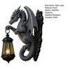 Настенный светильник Yousheng Solar Dragon, Винтажная смоляная уличная скульптура-светильник в виде дракона, Водонепроницаемый готический садовый фонарь для забора, двора, Декор на Хэллоуин